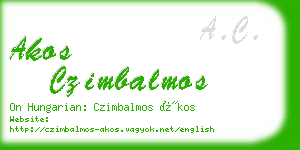 akos czimbalmos business card